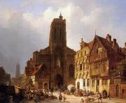 European city landscape, street landsacpe, construction, frontstore, building and architecture.065 unknow artist